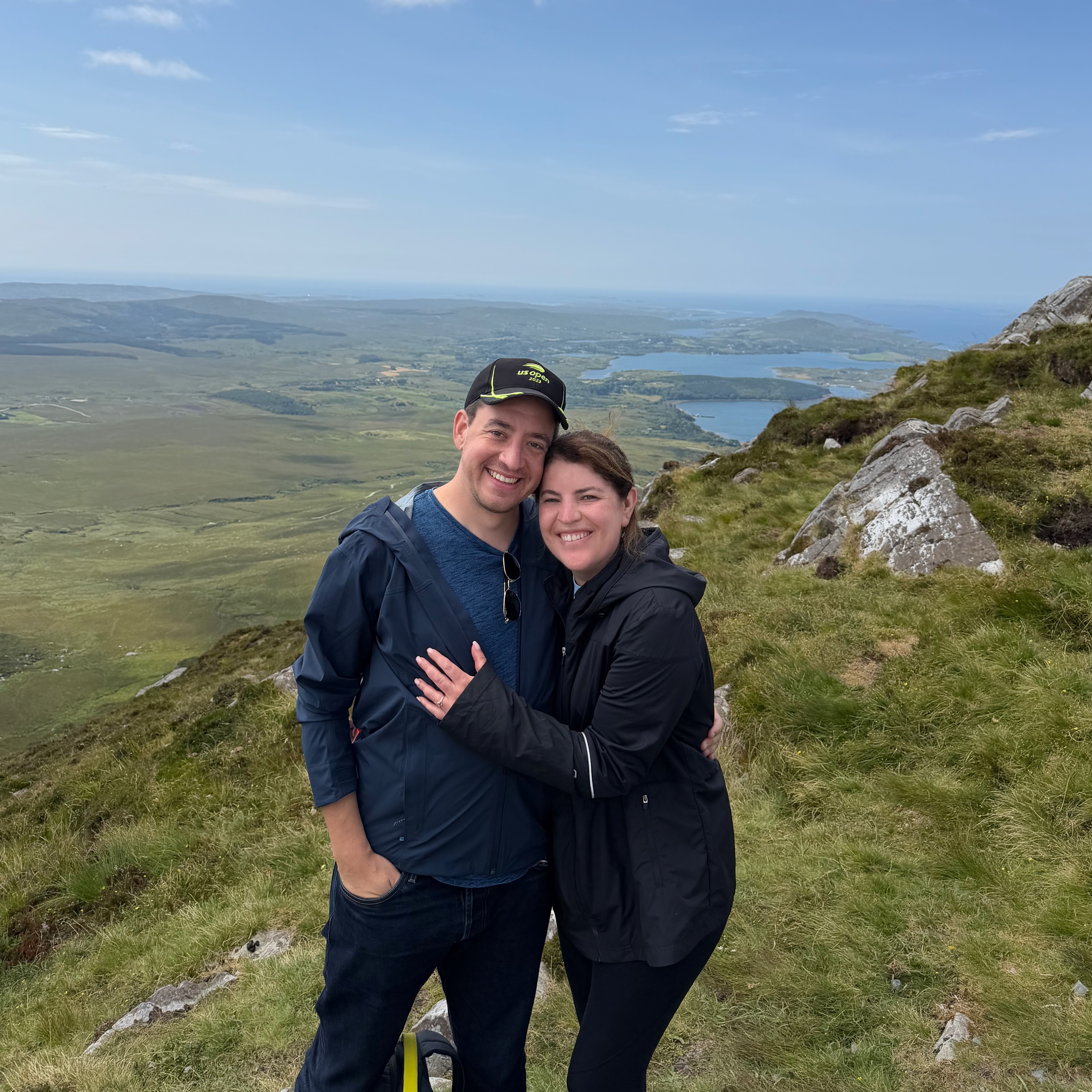 Loey & Jeremy atop Diamond Hill in Connemara National Park, County Galway, Ireland